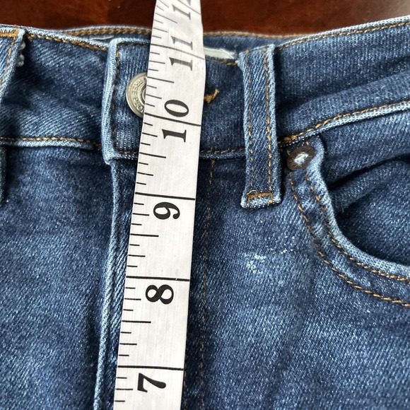We The Free People Jeans Women's Size 27 High‎ Rise Skinny Blue Stretch Raw Hem - Picture 6 of 8